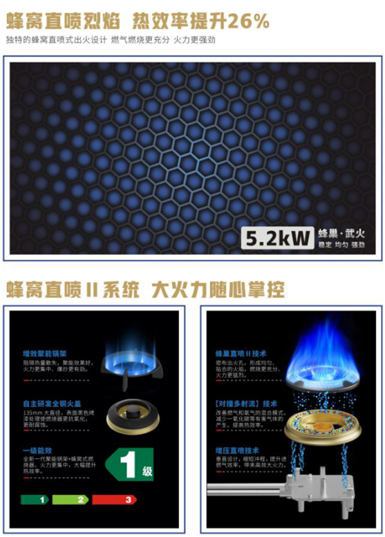 耀世集成灶蜂窝直喷烈焰